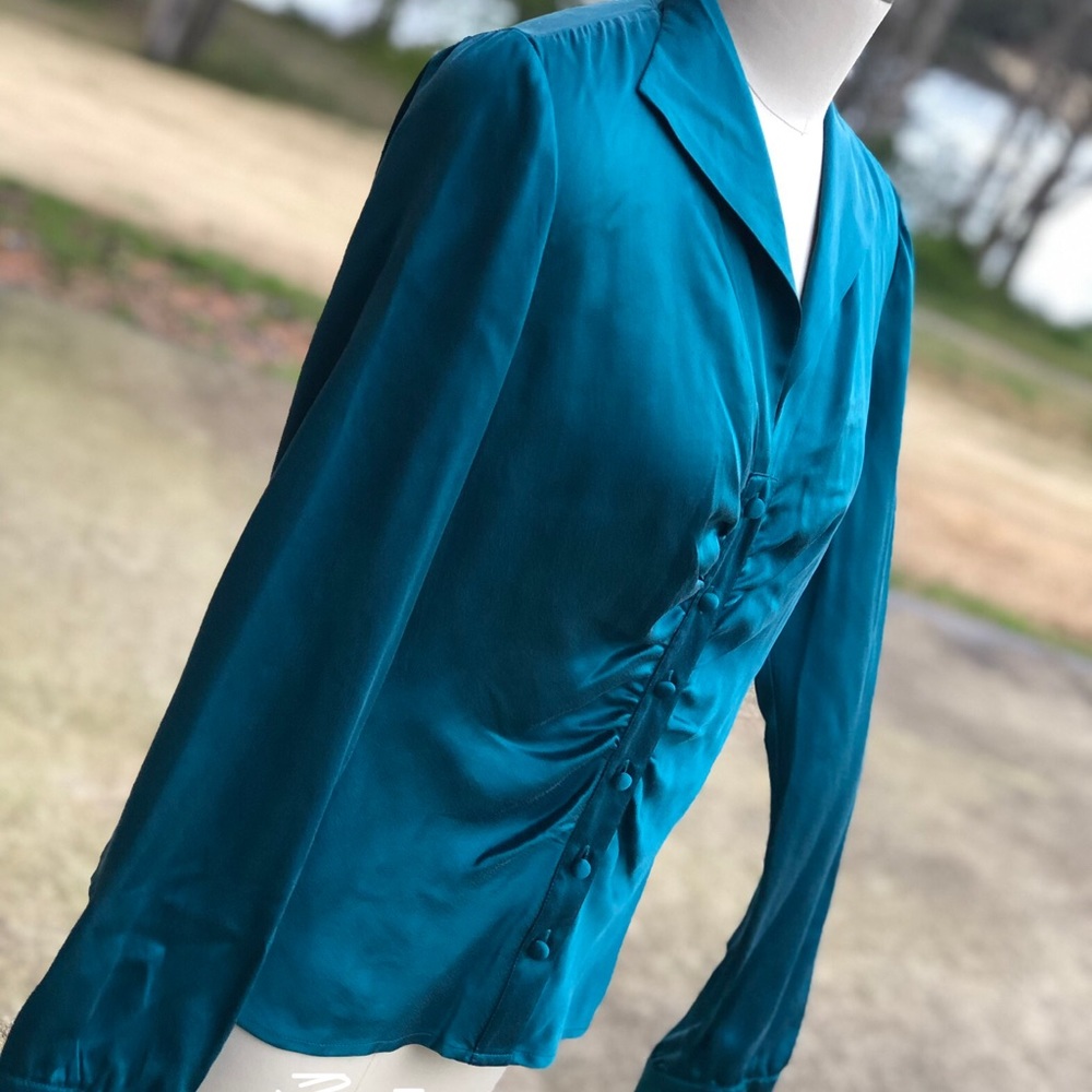 Talbots 100% Silk Luxury Button Down Blouse Sz. 6